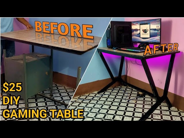 $25 DIY Gaming Desk - I Built This from Scratch, You've Never Seen This Before!