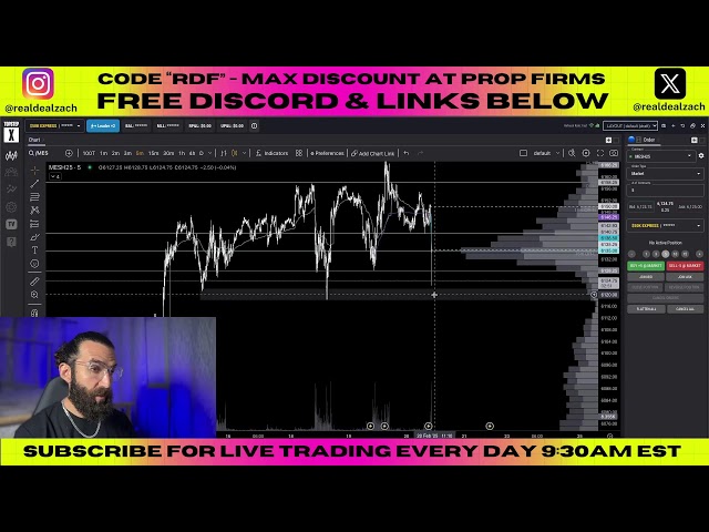 🔴 Live Day Trading ES YM NQ Futures -  Funded Prop Accounts Topstep + Tradeify - 2/20/25 📈