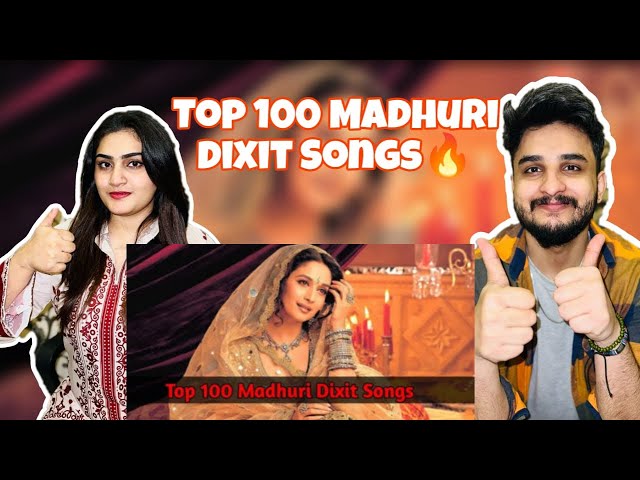 Pakistani couple reaction on Top 100 songs of MADHURI DIXIT | Amzaing dance| 😍🔥