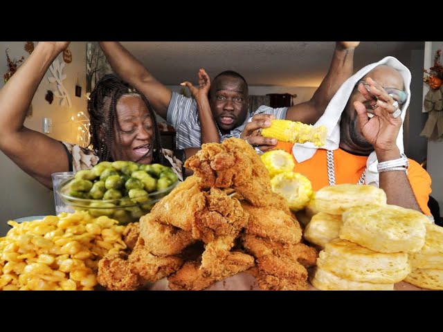 MY BROTHER CAME TO VISIT|MOMMAS FRIED CHICKEN WINGS|RECIPE| MUKBANG EATING SHOW!