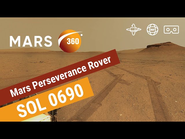 Mars 360: NASA's Mars Perseverance Rover - Sol 0690 (360video 8K)