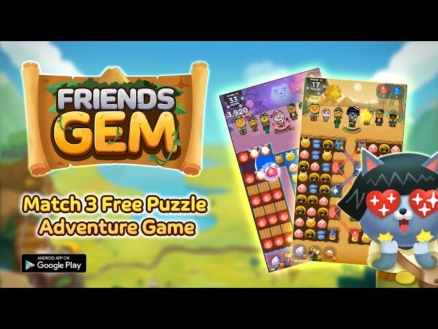 [lunosoft] Friends Gem: Free match 3 puzzle game!