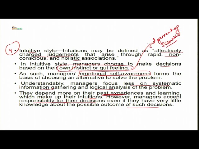 Decision making styles #CH26SP #swayamprabha