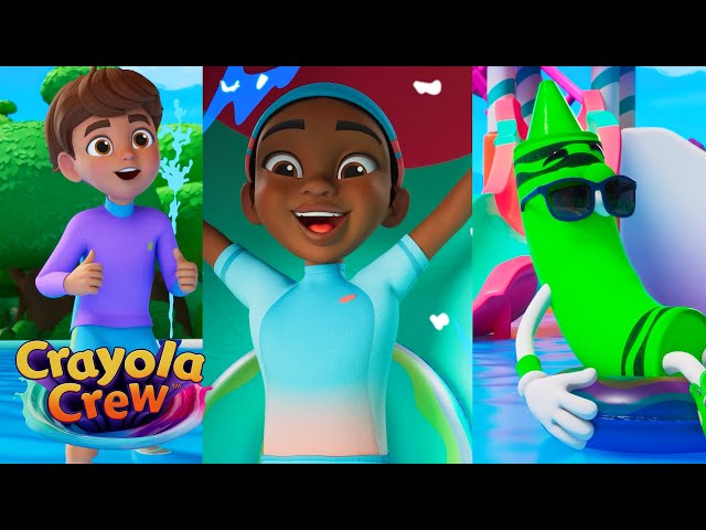 Fun with Friends at a Rainbow Water Park! @CrayolaCrewOfficial | Fun & Imaginative Cartoons for Kids