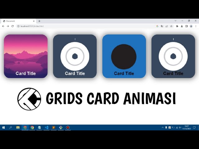 RESPONSIVE ANIMATION GRID CARDS