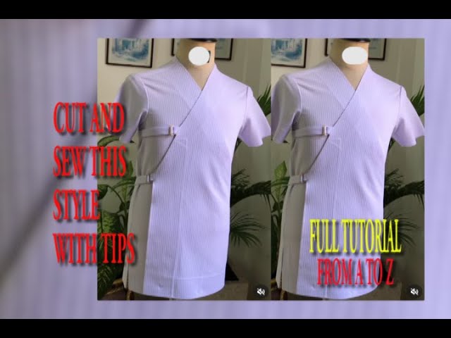 How to Cut and Stitch a Crossover or Wrap Shirt with tips and tricks (full tutorial A to Z)