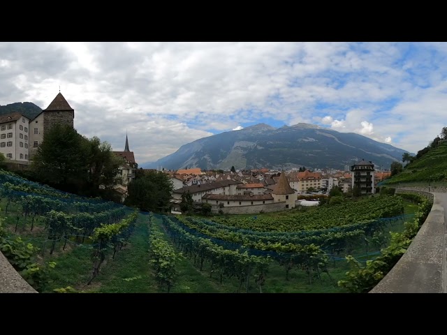 Beautiful View over Chur, Switzerland (Daily 360° VR Video)