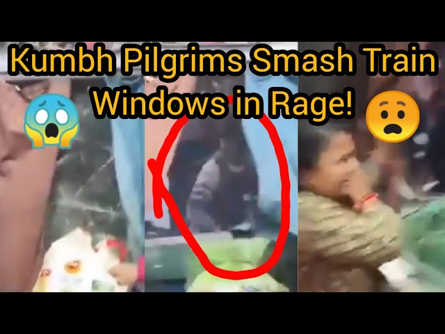 🚨 Kumbh Goers Smash AC Coach Windows Over Train Delay at Madhubani Station!