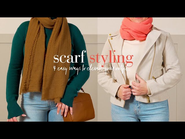 How to style scarves for Autumn/Winter | 4 easy ways to elevate your outfit with scarves