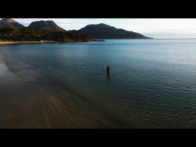 Fishing at Coles Bay, Tasmania, Australia