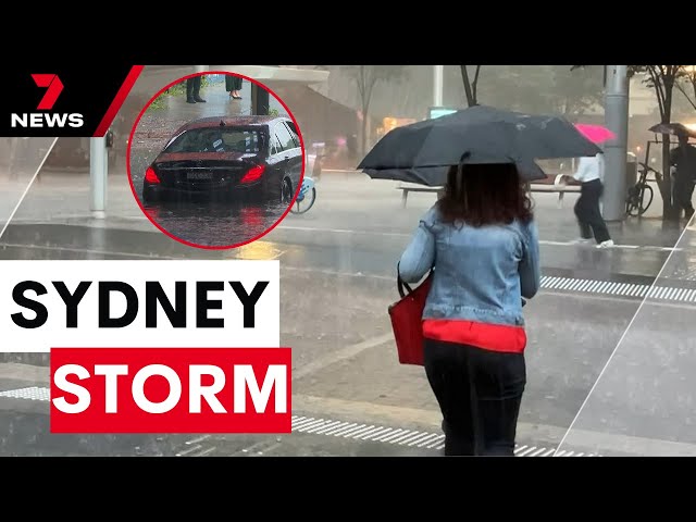 Severe thunderstorm smashes Sydney as SES warns residents to stay indoors | 7NEWS