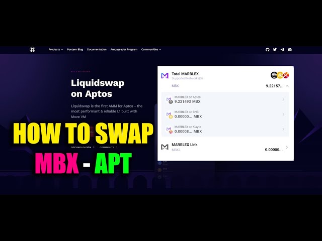 How to Swap MBX to APT or Marblex to Aptos Guide