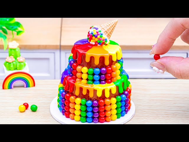 Sweet Miniature Chocolate Cake Decorating Tutorial - Miniature Yummy Cake Recipe Idea