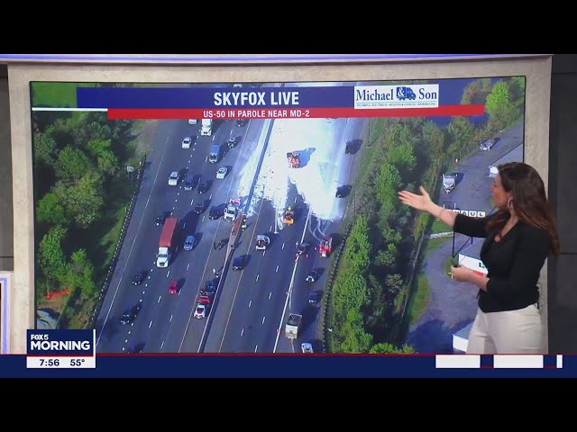 Concrete spill causes major delays in Anne Arundel County | FOX 5 DC