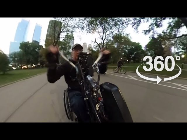 Stricker Hand-bike ride around Central Park. 360 video!