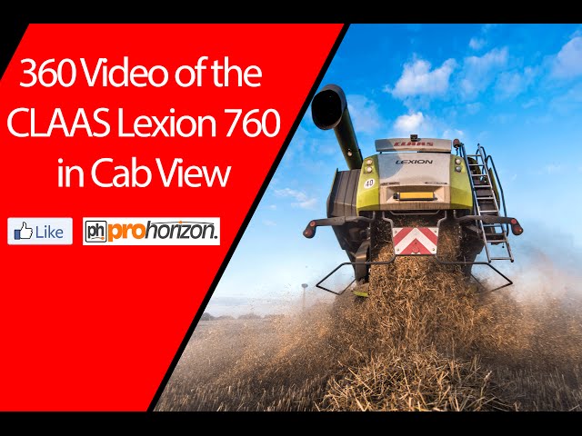 Farming Life - 360 video - CLAAS Lexion Combine Harvester - Wheat Harvest - Massey Ferguson tractor