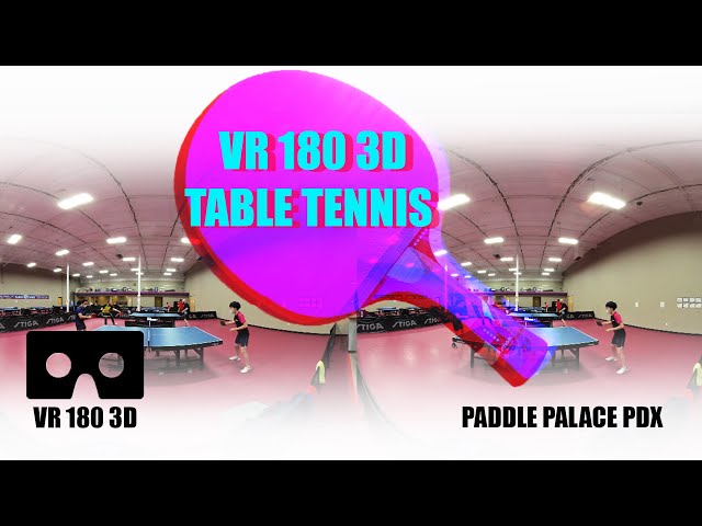 VR 180 3D Table Tennis Champion Kevin Nguyen Warmup at Paddle Palace PDX