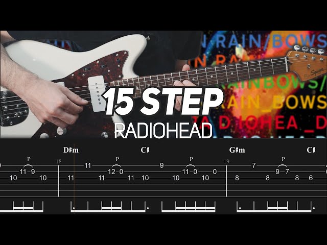 Radiohead - 15 Step (Guitar lesson with TAB)