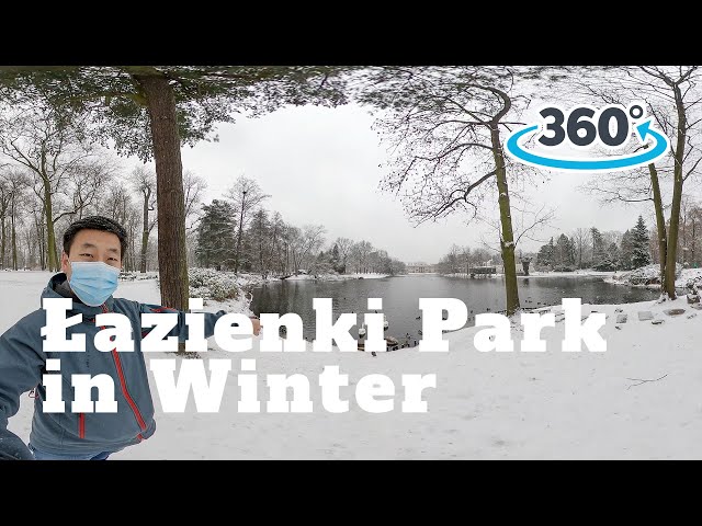 漫天雪花中的肖邦公园 360全景视频 Virtual Reality Warsaw