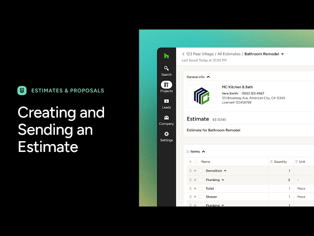 Creating Estimates in Minutes