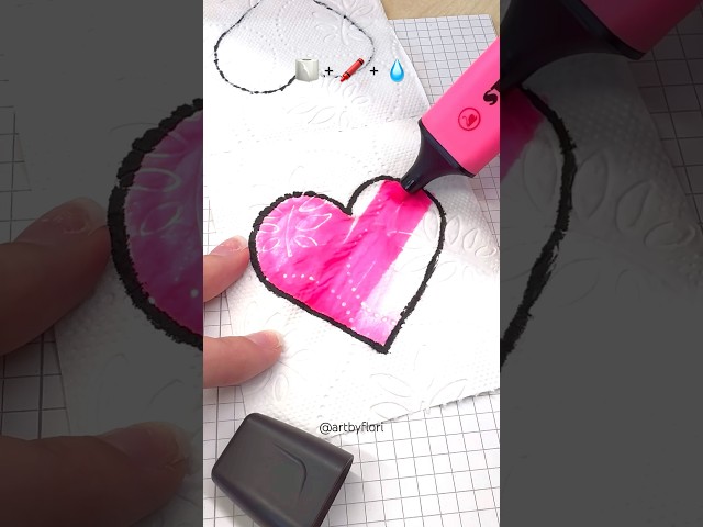 Subscribe for more | what next? 💖 #craft #ideas #drawing #satisfying #art #artandcraft #heart #pink