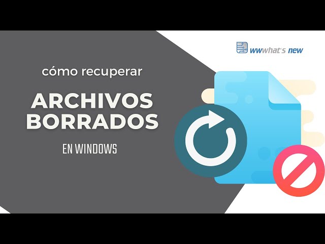 Cómo recuperar archivos borrados en Windows