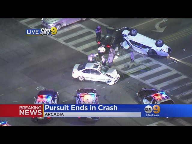 Suspect In Custody After High-Speed Pursuit In SGV Ends In Crash