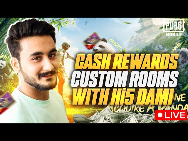 10K CASH ROOMS | PUBG MOBILE LIVE ADVANCE CUSTOM ROOMS UC GIVEAWAY - Hi5 DaMi #DAY5