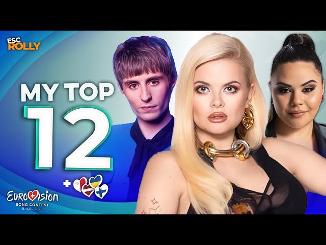 Eurovision 2025 | My Top 12 - NEW: 🇫🇮🇱🇻🇲🇹🇺🇦