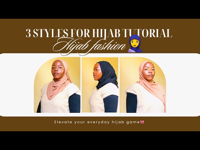 Elevate your look: 3 gorgeous hijab styles for every mood!/quick & easy tutorial ❤️