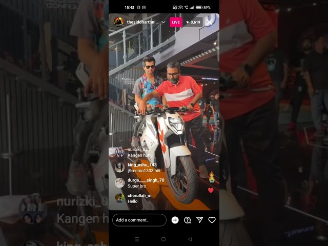 Siddharth Nigam live in Instagram | New super bike