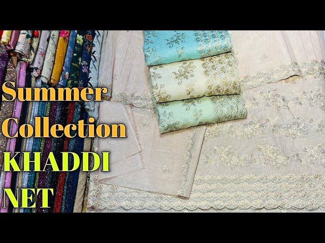 Summer collection 🏵️🌺 khadi net dress design latest outfit By khan silk centre #khaddi