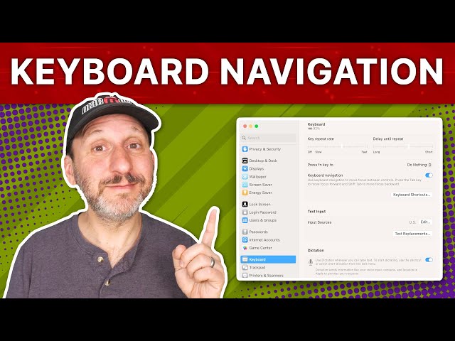 Using the Keyboard Navigation Option On Your Mac