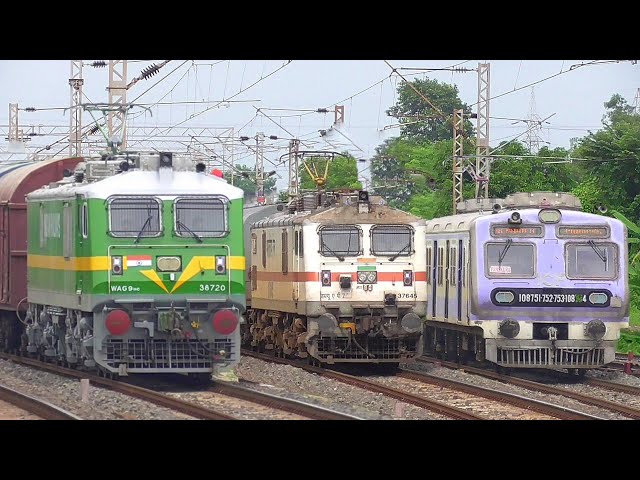 ‎️‍🔥Full on 130 & 110 Kmph Trains on "S" Curve | Vande Bharat+ Shatabdi+ Most Unique Violet Face EMU