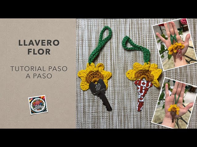 Llavero de flor 🌼 muy fácil y rápido a Crochet 🧶 | Tutorial Paso a Paso