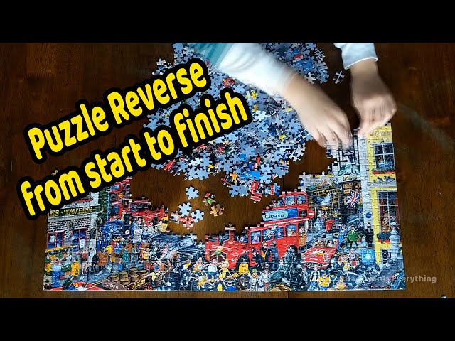 Satisfying Reverse / Backwards video. 1000 pieces Puzzle / Jigsaw. With x300 speed!