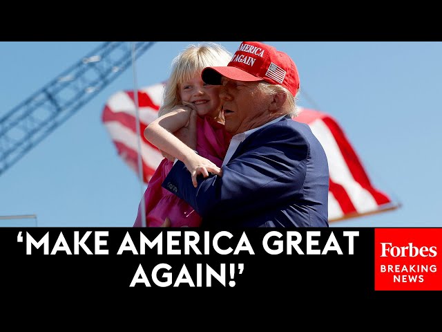 Former Pres. Trump's Granddaughter Carolina Joins Him At NC Rally, Makes Crowd Cheer With Message