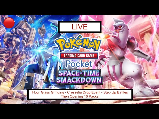 🔴 LIVE Pokemon TCG Pocket - Opening Packs/Grinding Battles/Hourglasses/Cresselia Drop Event