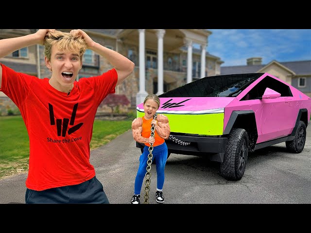 Worlds Strongest Girl VS Bullet Proof Tesla Cybertruck!!