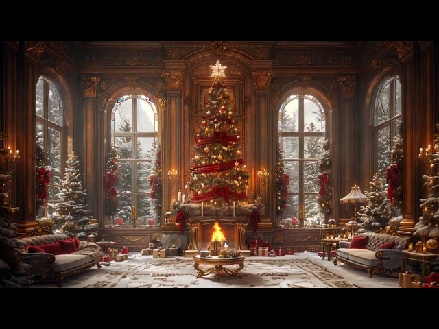 Cozy Christmas Ambience with Relaxing Music | Immersive 4K Holiday Atmosphere