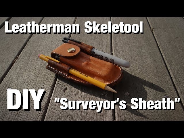 Leatherman Skeletool + Sharpie + Mechanical Pencil Sheath // Leatherworking