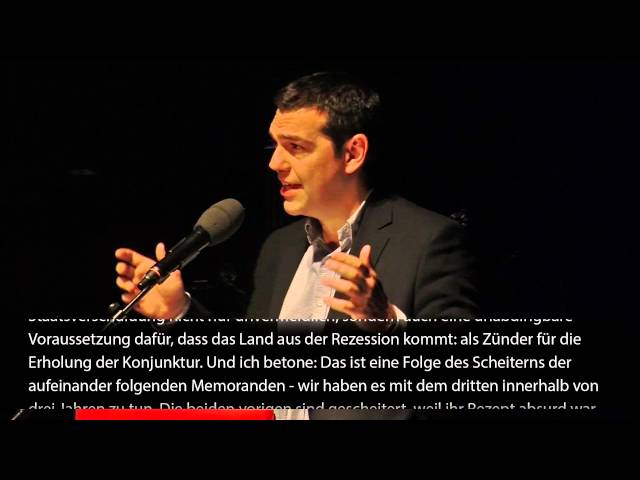 Alexis Tsipras am 13. Januar 2013 beim Jahresauftakt der Europäischen Linkspartei und der LINKEN