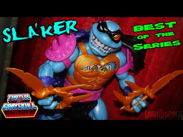 MOTU Origins Turtles of Grayskull SLA'KER is the BEST! | Figure Review