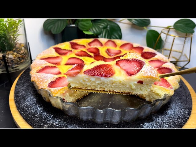 Torta cremosa fragole e crema pasticciera🤩‼️troppo buona👌😋