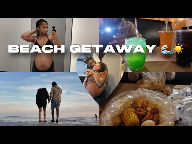 Zanadia Vlog | much needed beach getaway with my love .💗🌊 + grwm 🤰