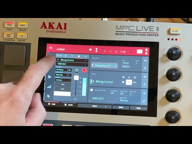 Integrating the Akai MPC into Bitwig as a Hardware device