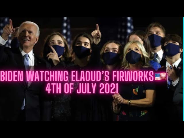 4K🇺🇸JOE Biden is amazed as he watches the Independence Day fireworks from filming the ELAOUD USA T