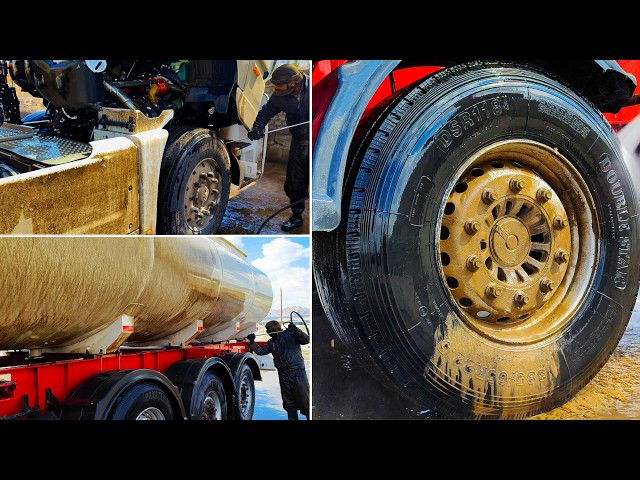 Transforming a Muddy White FOTON Monster into a Shiny Beast with High Pressure😱 | Truck Wash