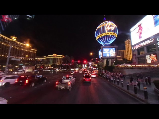 Vegas Strip on the Deuce: 8K 3D 180° VR Experience at night