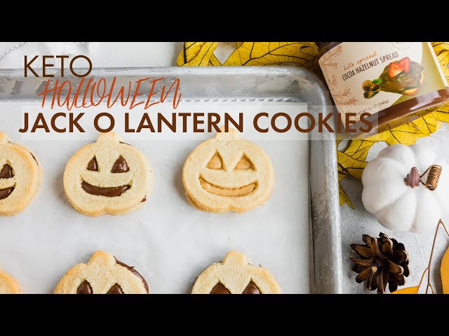 Keto Jack O' Lantern Cookies